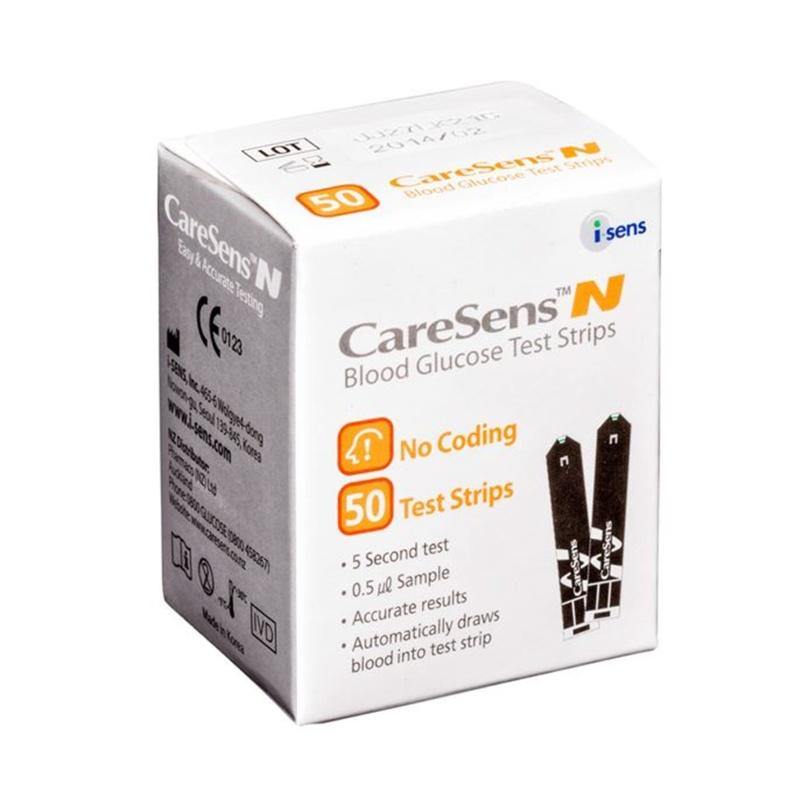 CareSens N Test Strips - Blood Glucose Test Strips for CareSens N Range of Meters 50 Pack NZ - Bargain Chemist