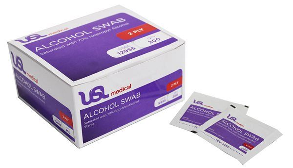 USL Medical Alcohol Swab 70% 200 Box
