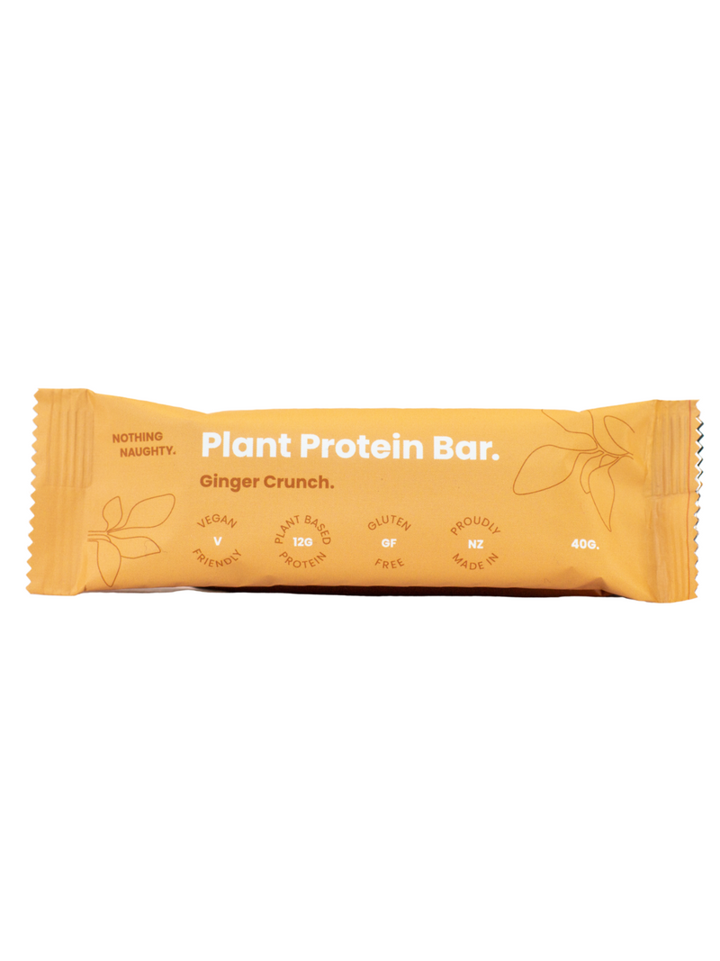 Nothing Naughty Single Plant Protein Bar Ginger Crunch 40g