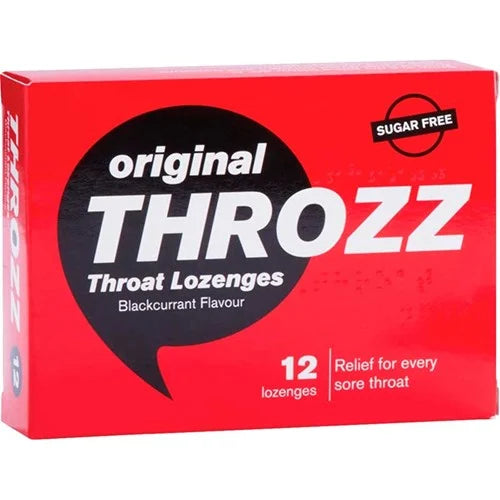 Throzz Sugar Free Blackcurrant 12 Lozenges