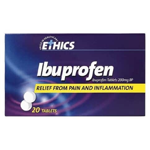 Ethics  Ibuprofen 200mg 20 Tablets Limited to 5 Per Order