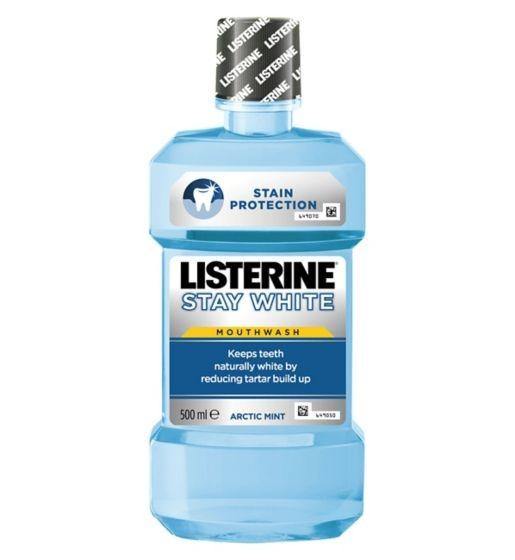 LISTERINE Stay White Stain Protect Mouthwash 500ml NZ - Bargain Chemist