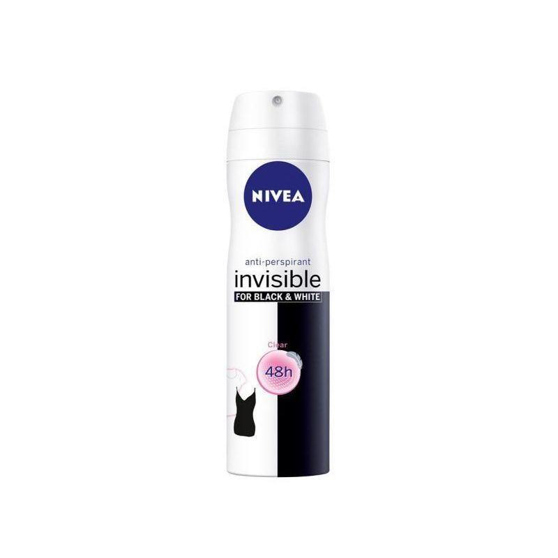 Nivea Invisible for Black & White Clear Deodorant Spray 200ml NZ - Bargain Chemist