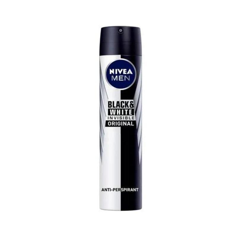 Nivea Men Black & White Invisible Original Anti-Perspirant Spray 200ml NZ - Bargain Chemist