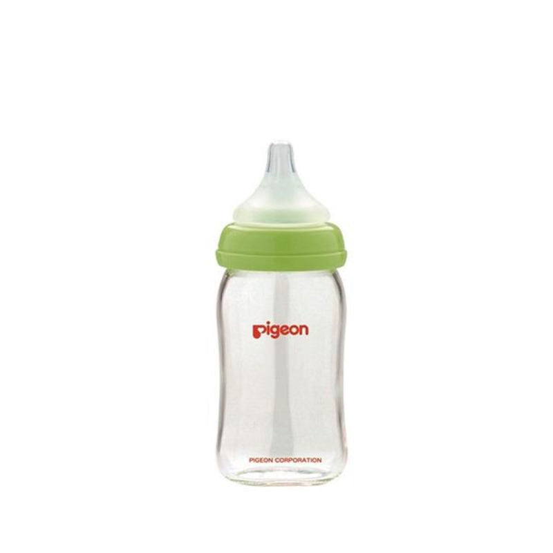 Pigeon SofTouch Peristaltic Plus Wide Neck Nursing Bottle Glass 160ml SS