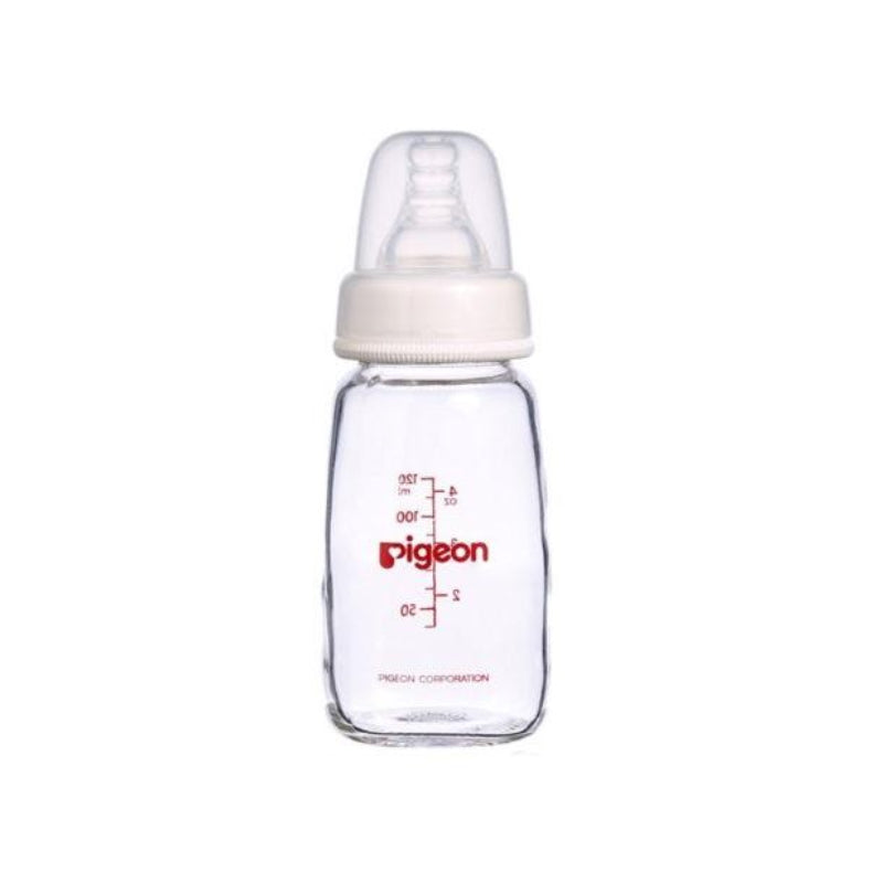 Pigeon Flexible Peristaltic Slim Neck Nursing Bottle Glass 120 mL