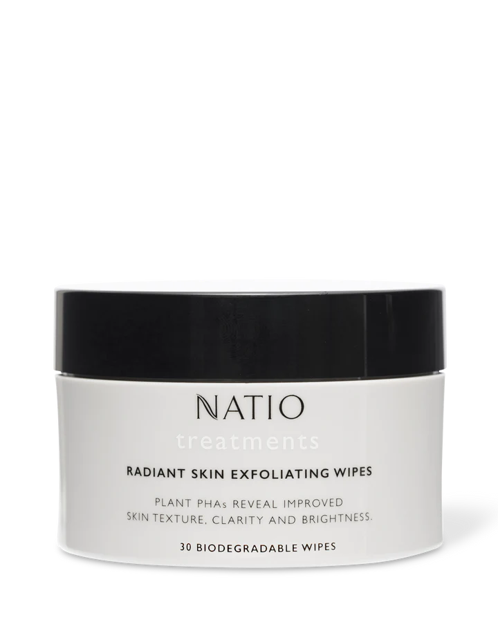 Natio Treatments Radiant Skin Exfoliating Wipes 30