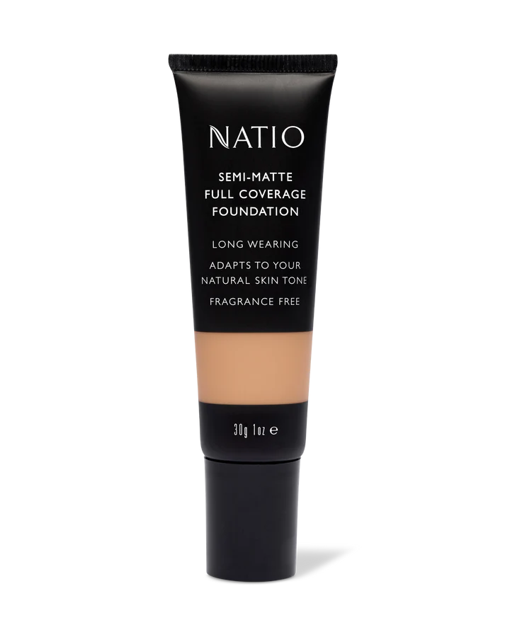 Natio Semi-Matte Full Coverage Foundation Hazelnut 40g