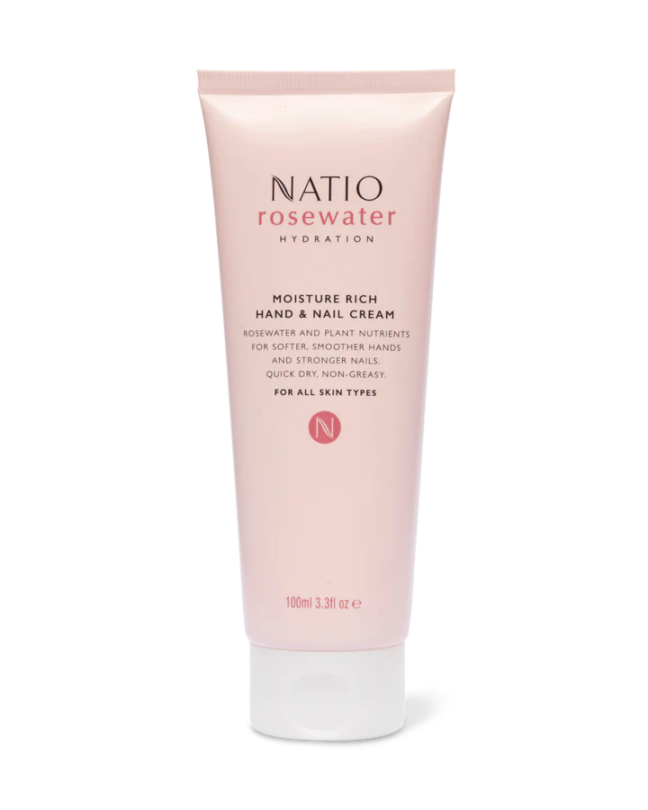 Natio Rosewater Hydration Moisture Rich Hand & Nail Cream