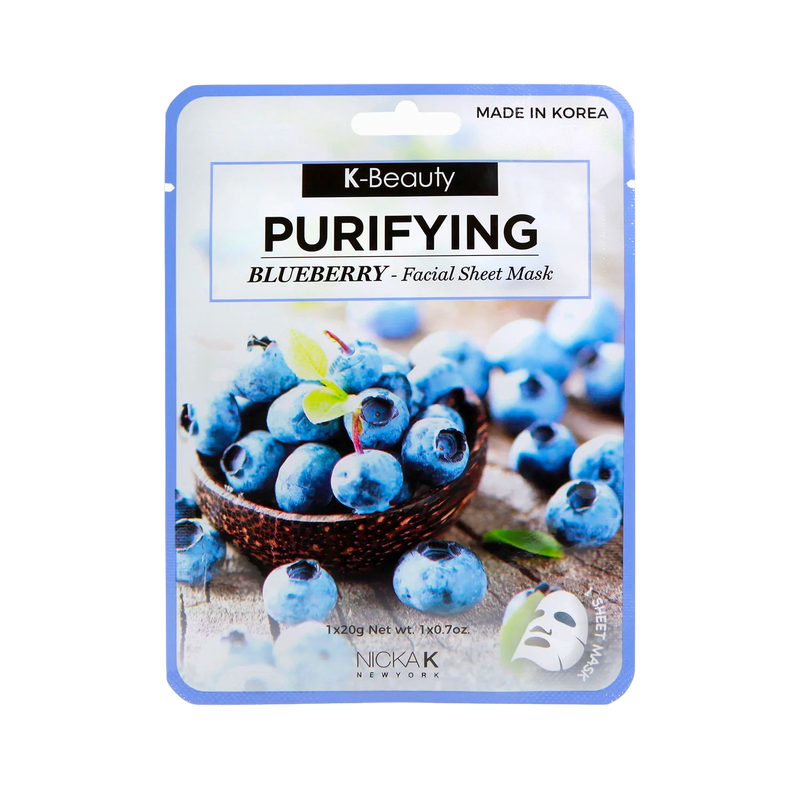 Nicka K Face Mask Sheet Blueberry 20g