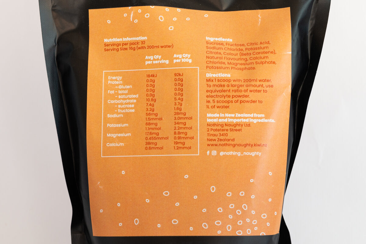Nothing Naughty Electrolyte Hydration Valencia Orange Powder 515g