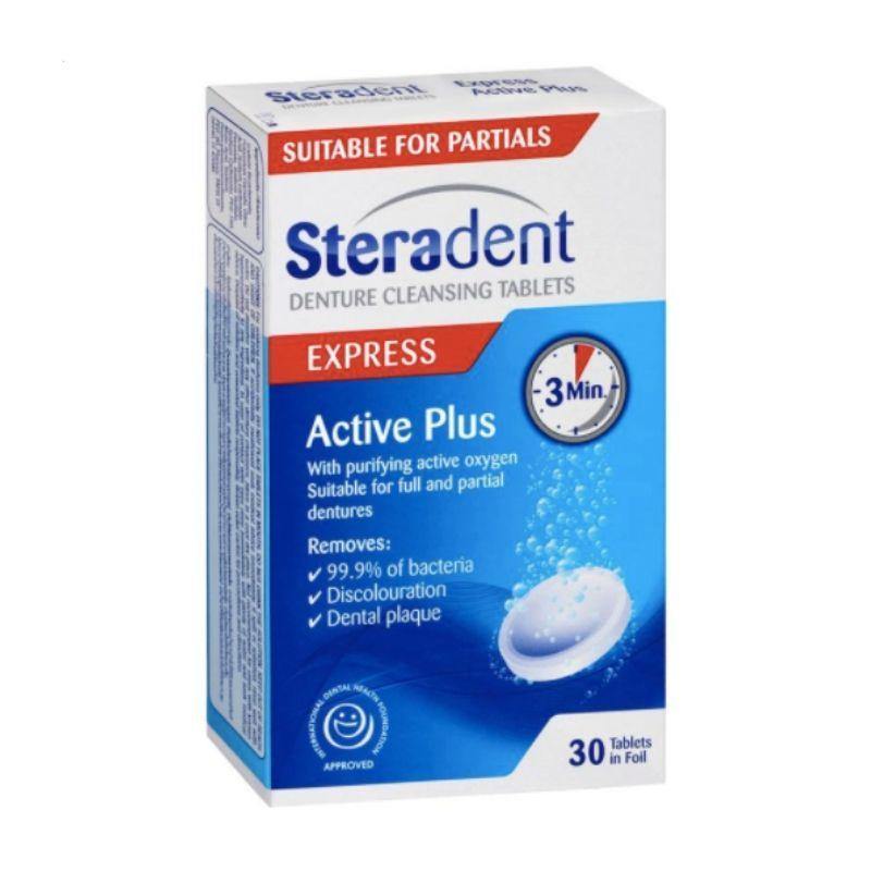 Steradent Active Plus Express Denture Cleaning 30 Tablets NZ - Bargain Chemist