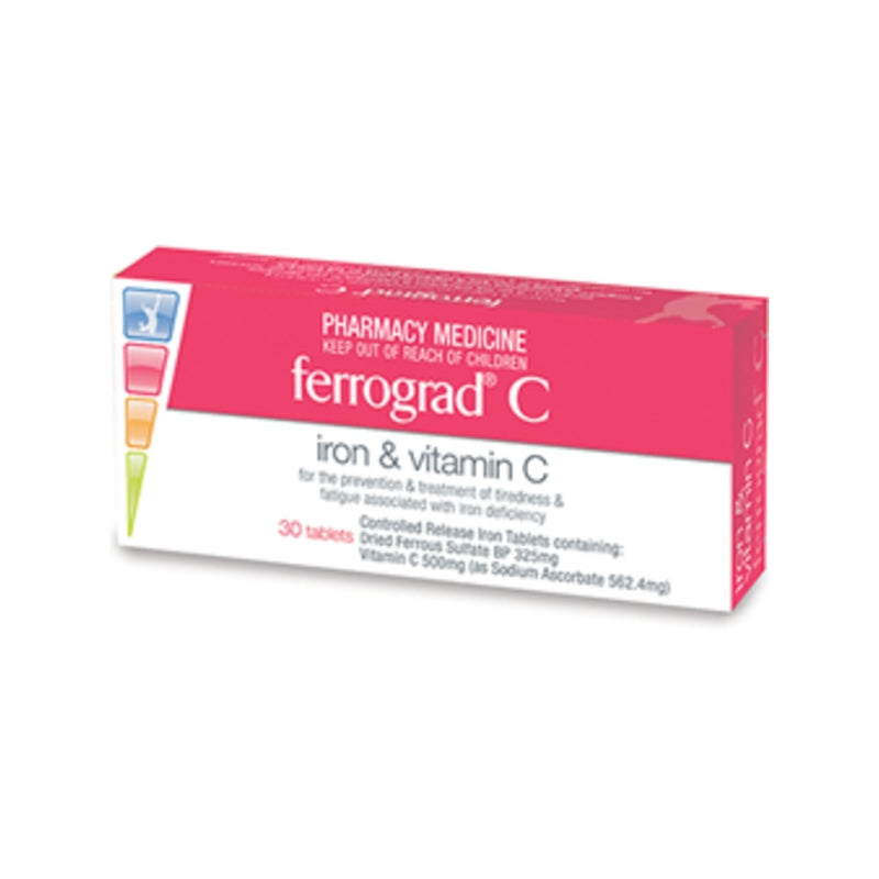 Ferrograd C Iron & Vitamin C 30 Tablets