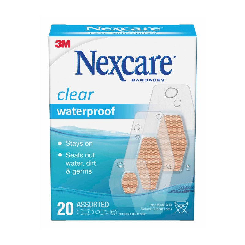 Nexcare Waterproof Clear Assorted Bandages 20 Pack